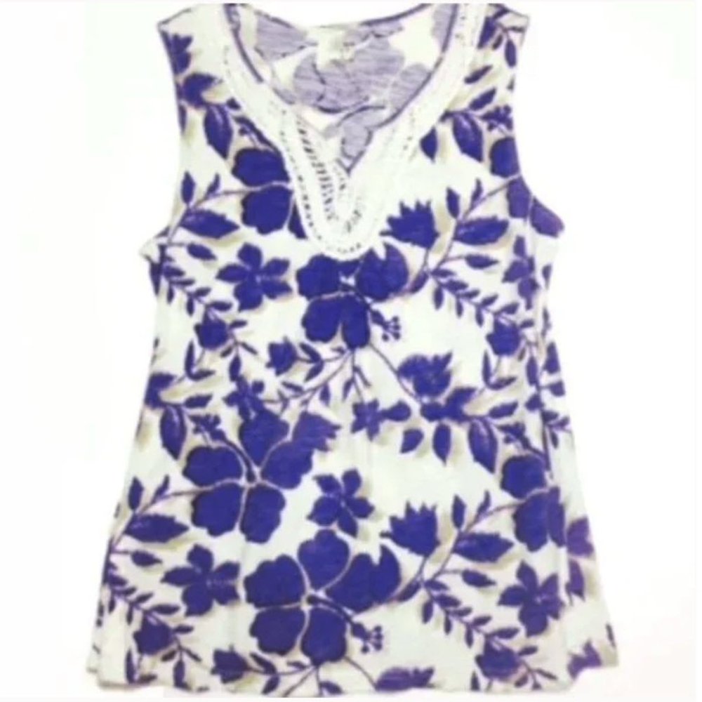 Falls Creek Purple Floral Tank - Picture 3 of 3